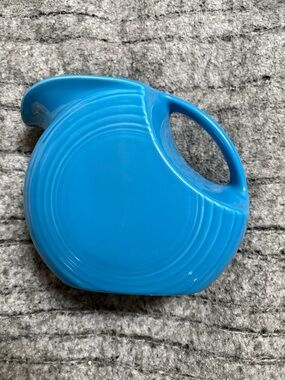 Vintage Fiesta Bright Turquoise Blue Disc Pitcher
